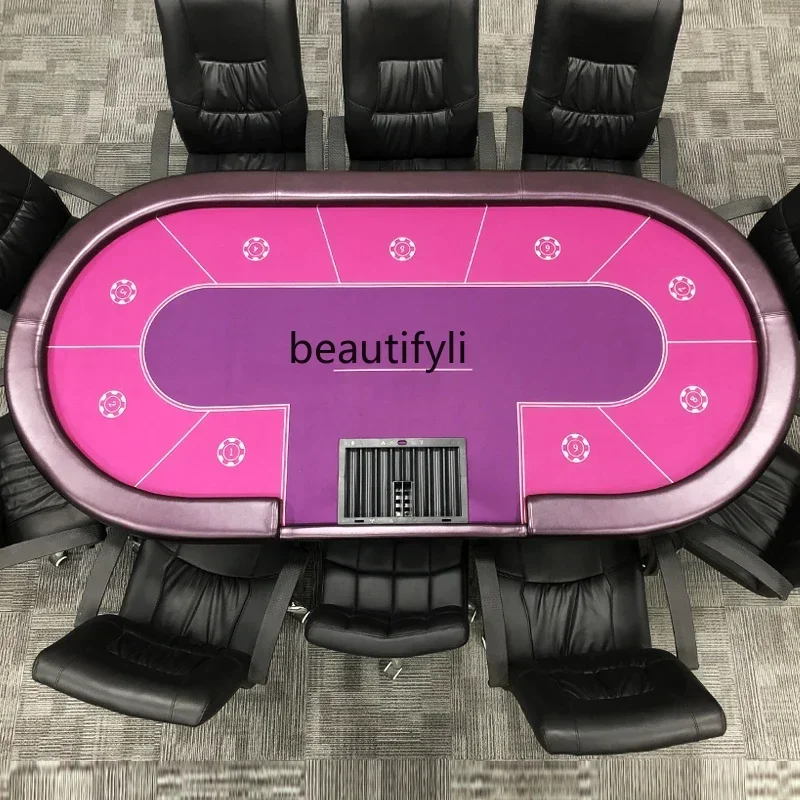 A76  Texas Poker Brand New Design with Seat Bit Line Professional Competition Table Texas Poker Table