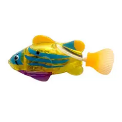 Electronic Fish Pets With Flash Lighting Mini Sea Swimming Robofish Activated Battery Powered Robo Fish Toys For Children Gifts