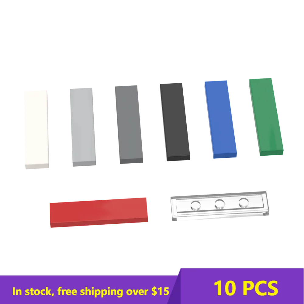 10psc Assembles Particles Bricks 2431 1x4 Building Blocks Thin Figure Bricks Smooth  Educational Compatible Brand Toys for kid