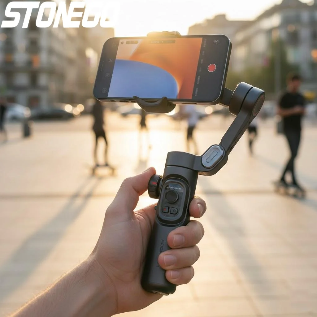 

3-осевой ручной стабилизатор подвеса для смартфонов, палка для селфи с защитой от сотрясений и отслеживанием лица для устойчивой съемки