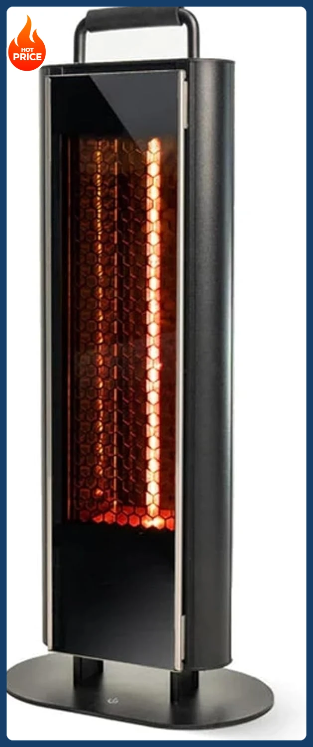 

[Limited Time Offer!]1200W Portable Under Table Electric Patio Heater, Double-Sided Quiet Heat, IP65 Waterproof, Safety Tip-Over