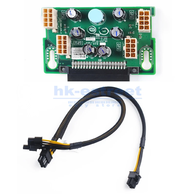 YY+For Dell PowerEdge T620 T630 T640 GPU Power Supply Expansion Board X7C1K +Cable