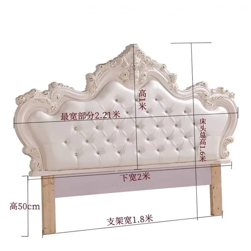 European bedside soft bag bed backrest French paint princess style 1.8 meters headboard double luxury bedside