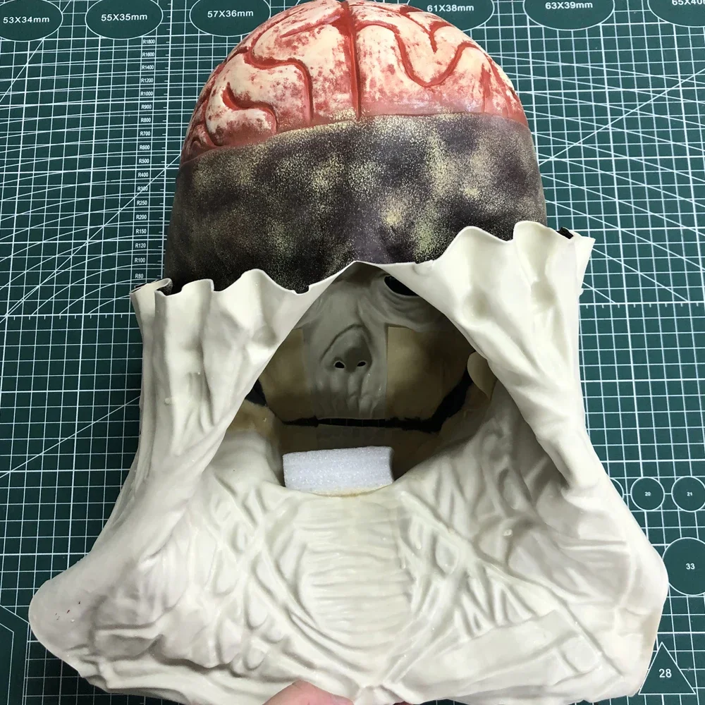 Casque de Cosplay und Latex mit Modulen der Cerveaux-Bienststoffe, zas mobil, Kraan-Zanglanté, Halloween, Karneval,