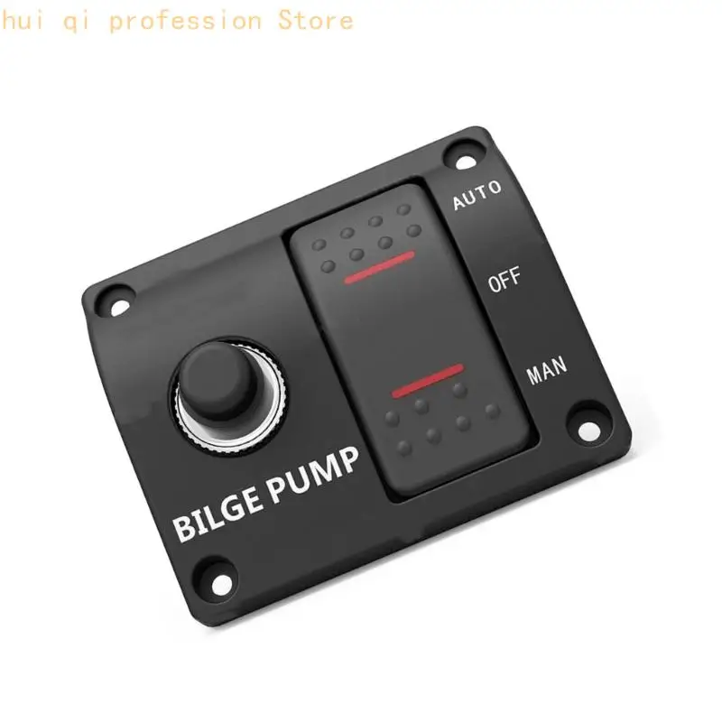 Bedienfeld für Bootsbilgenpumpe mit AUTO OFF MAN-Dreipositionssteuerung, 12 V 24 V und integriertem Leistungsschalter für Marine – Detail 4