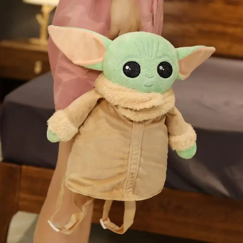 30cm Disney Star Wars Soft Plush Bag Baby Yoda Anime Doll Plush Backpack Kawaii Plush Toys Children's Christmas  Gift Toys