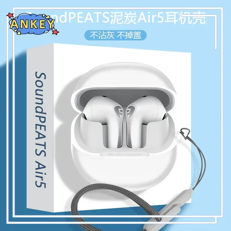 for SoundPEATS Air5 Lite Case Protective Silicone Cute Cartoon Covers Ring Bluetooth Earphone Shell Headphone Portable