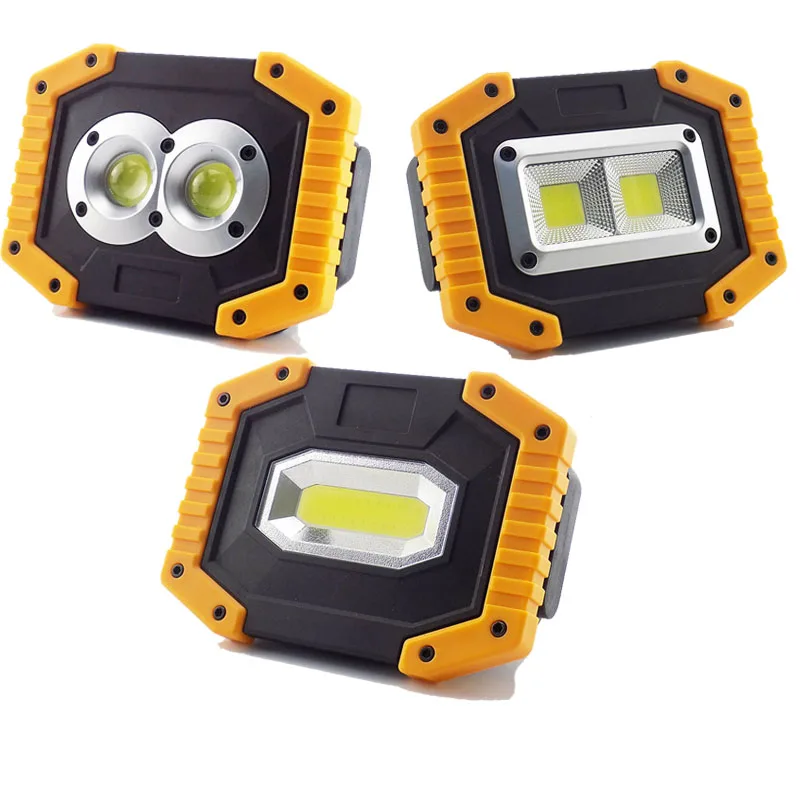 USB Rechargeable COB LED Floodlight Working Light  Outdoor Portable Camping Lamp Garden Tent Spotlight Searchlight 18650 Battery