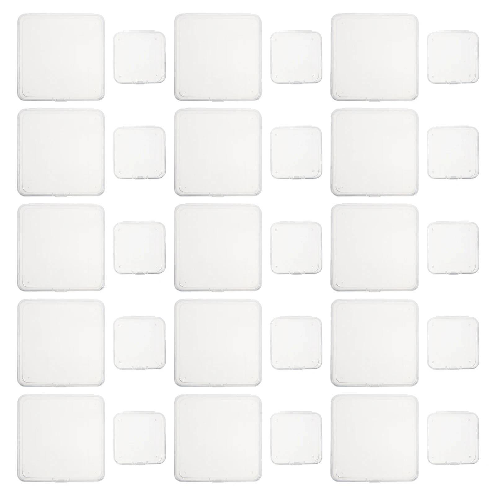 

30Pcs Transparent Plastic Storage Box Rectangular Organizer for Small Jewelry Craft Parts Beads Containers Beads Box