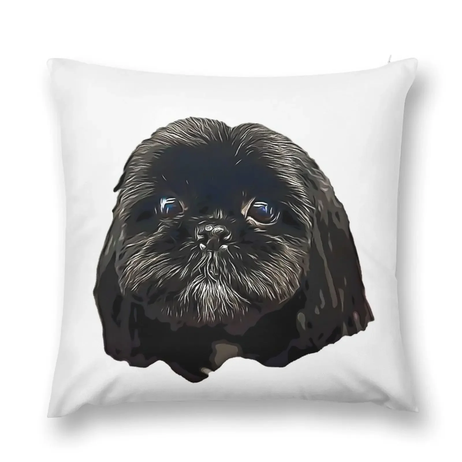 

Shih Tzu Black Puppy Dog Face Throw Pillow Cushion Child Luxury Pillow Case anime girl Rectangular Cushion Cover pillow