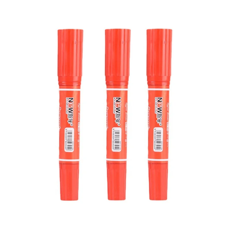 3PCs Large Double Ended Oily Marker Pen 2mm 6mm Line Logistics Marker Pen Quick Drying Marker Pen for Metal Billboard Handle