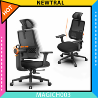 NEWTRAL MAGICH003 Ergonomic Chair, Auto-Following Backrest, Adaptive Lower Back Support, Adjustable Headrest Seat Depth, 3D Armrest Recliner, 3 Positions to Lock