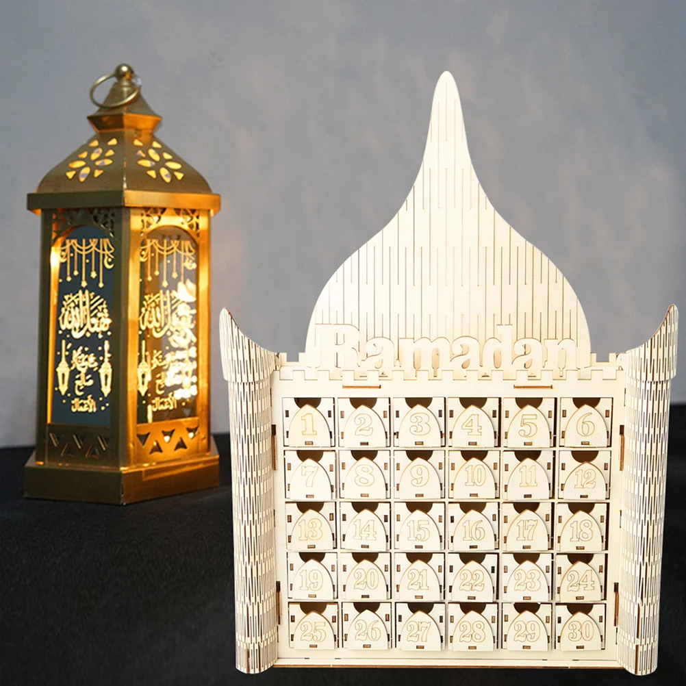 

Wooden Castle Ornaments Eid Decoration DIY Decorations Advent Calendar for