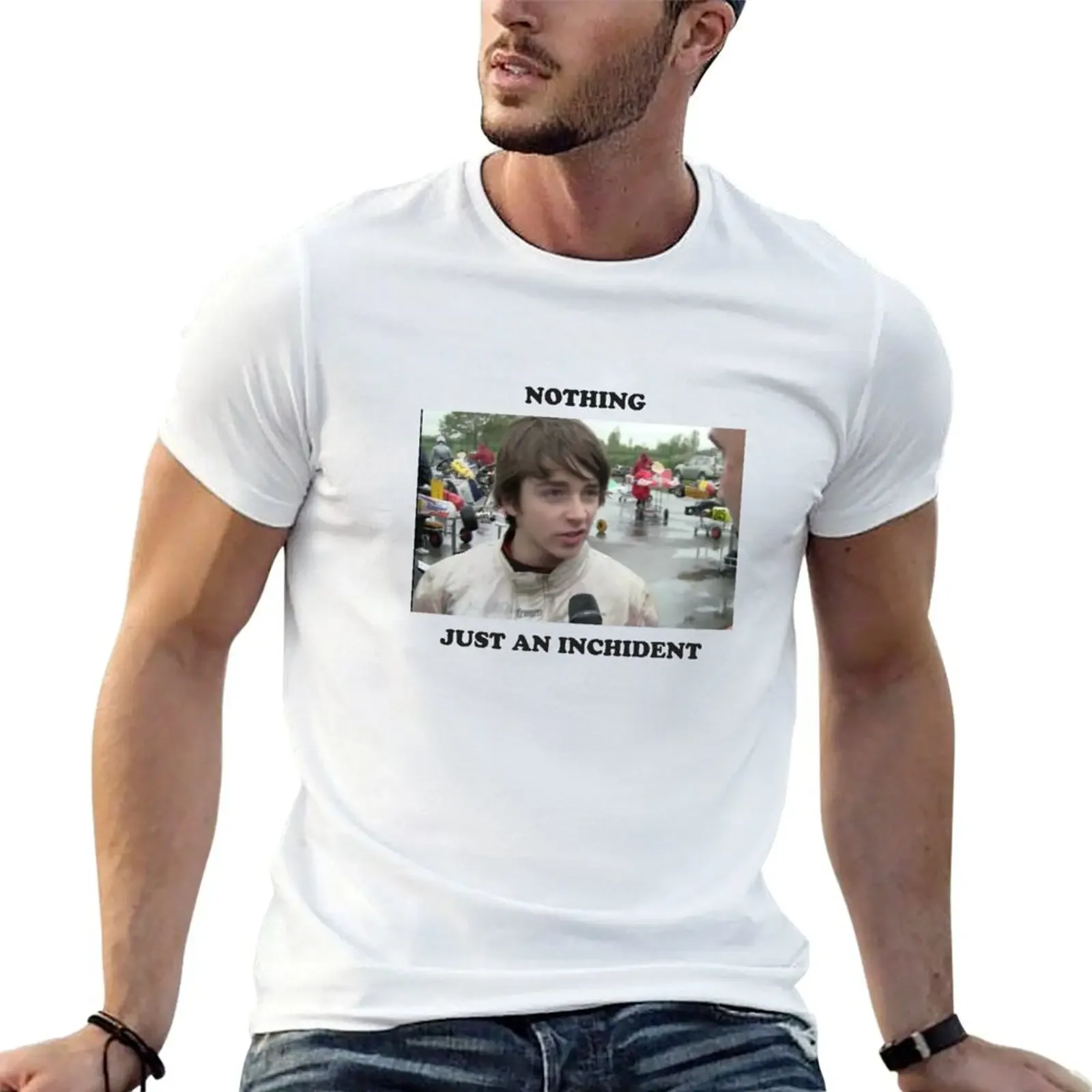 Nothing just an incident charles leclerc T-shirt summer top customs vintage T-shirts for men cotton