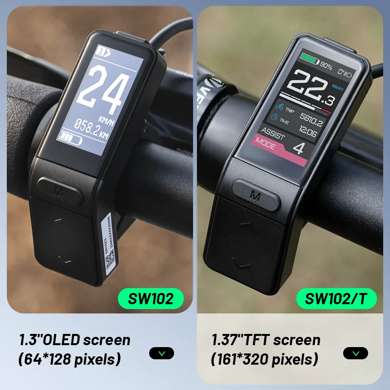 EBike Display SW102T LCD-scherm 0-5 niveaus voor BAFANG BBS01B BBS02B BBSHD Mid Motor Ebike Computer met PAS UART Protoco