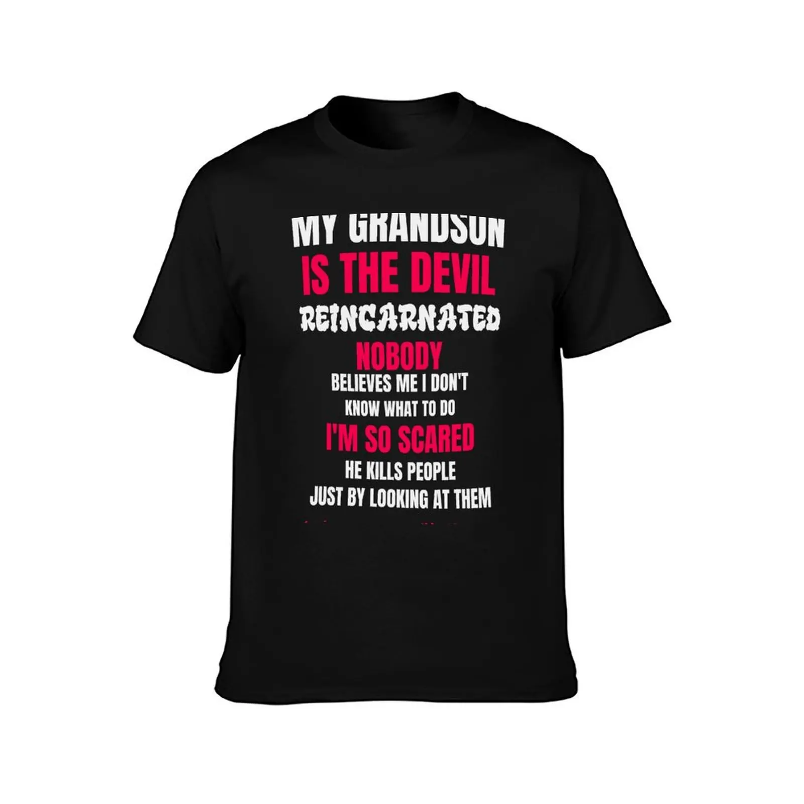 My Grandson is The Devil Reincarnated - Oddly Specific T-Shirt Holiday Party Tee Shirt T-Shirt