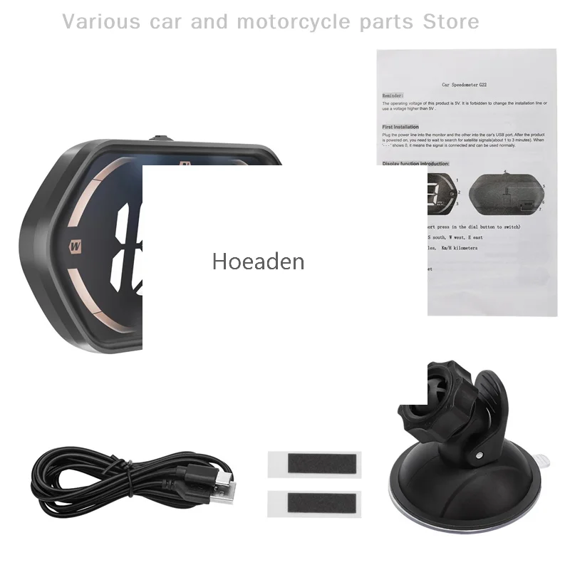 G22 GPS Speed Display HUD Car Auto Digital Head Up Display Speedometer Accessories Projector Car Electronics Compass Gauge HUD