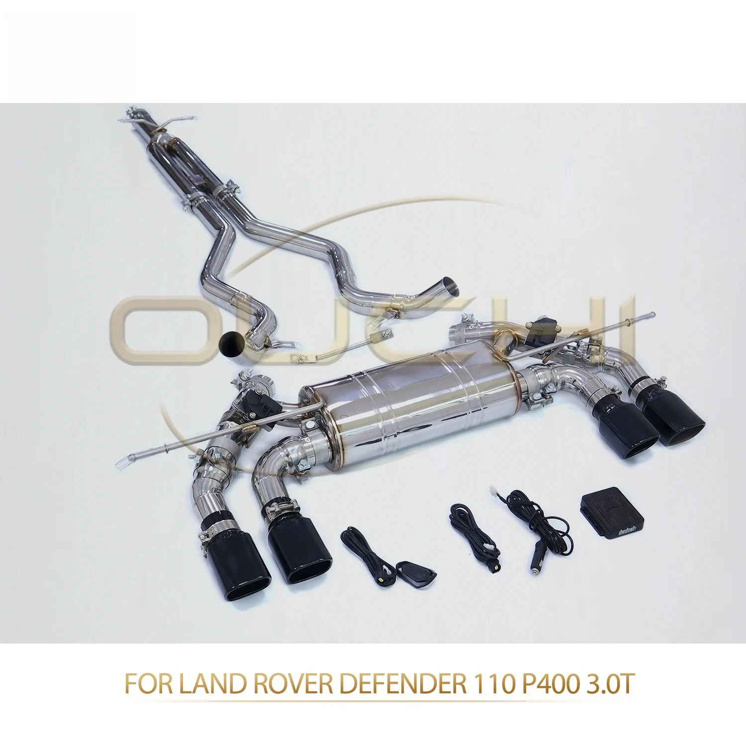 Ouchi Stainless Steel Exhaust Valved Muffler Catback for Defender 110 P400 with High Quality Electronic Exhaust Pipes