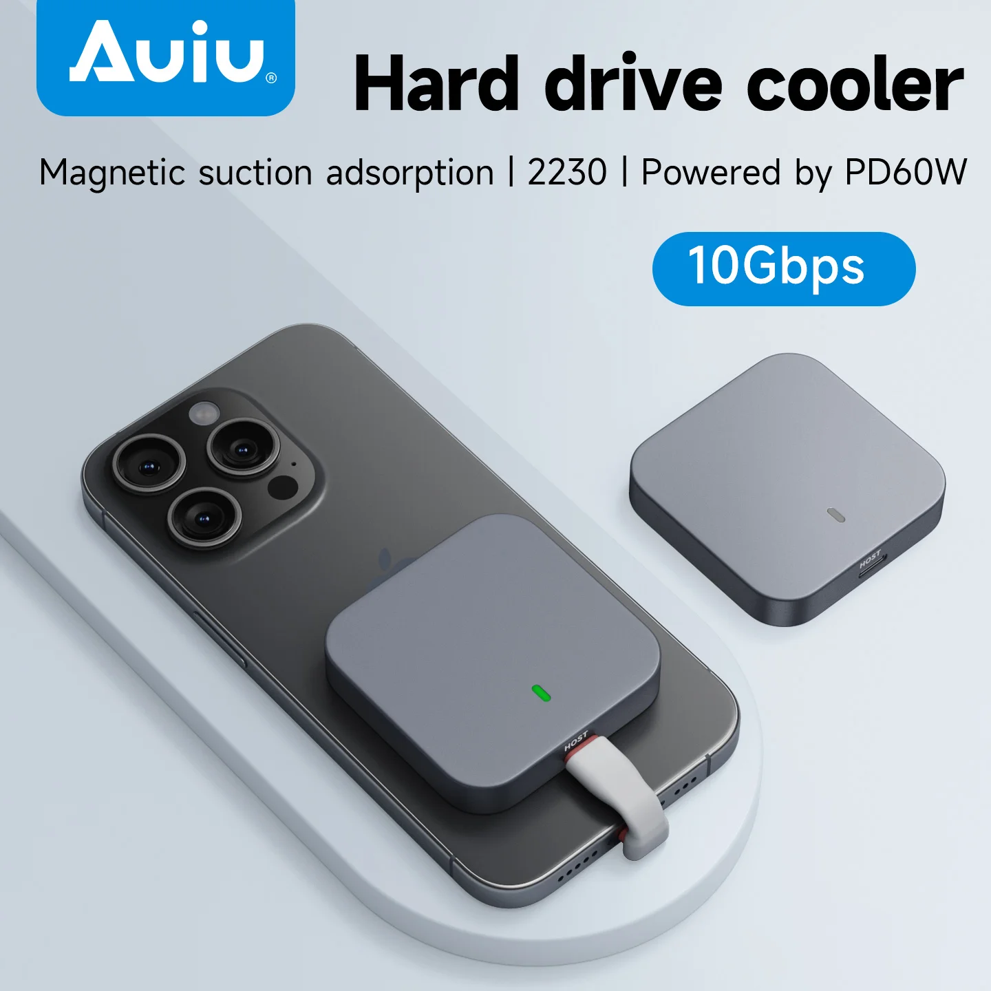 

Auiu Portable Magnetic M.2 External Hard Drive Case with PD Power Supply Function and External Hard Drive Holder