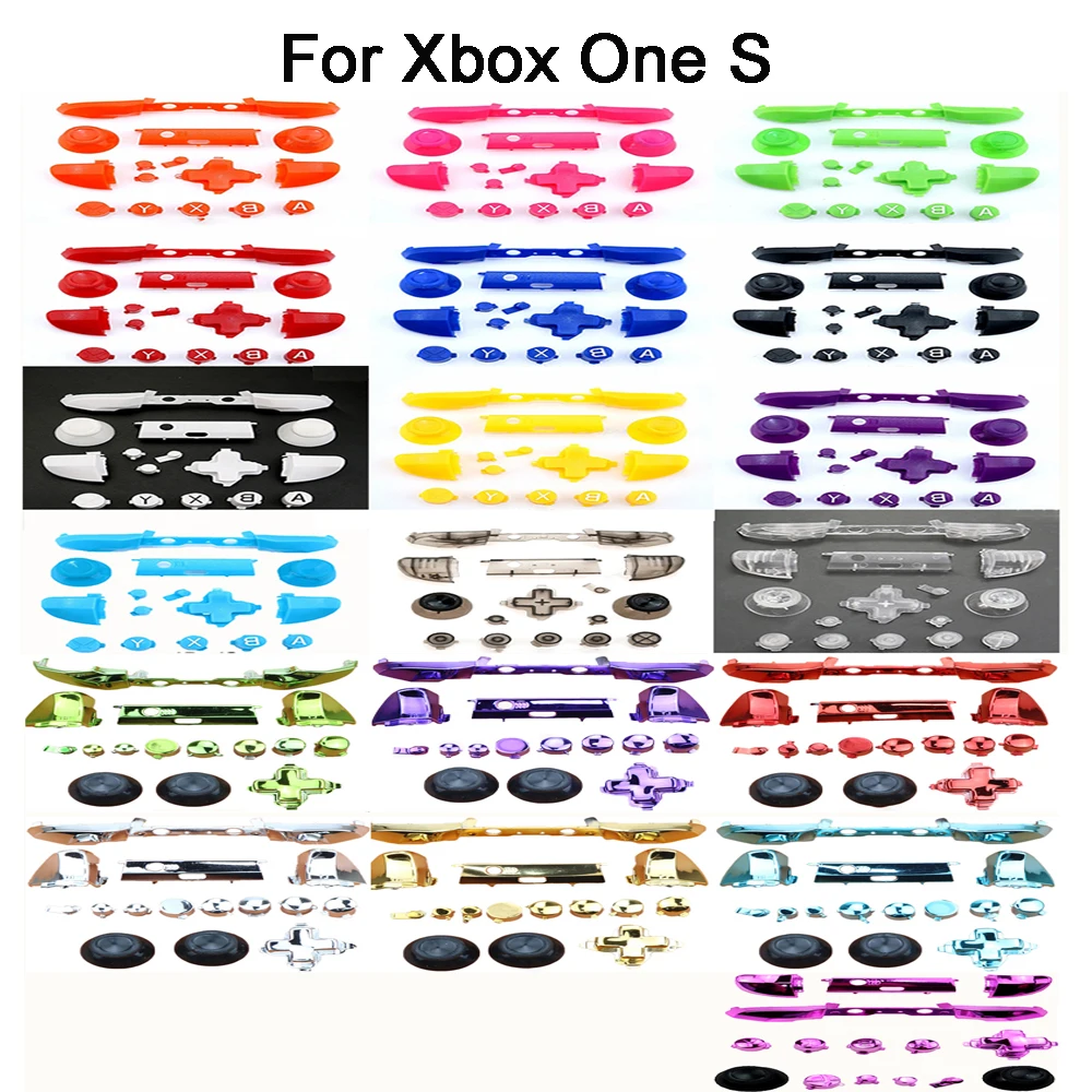 YuXi 19 Colors 1SET For Xbox One S Repair Accessories Key Full Set Modify DIY LB RB LT RT NEW Button Game Handle Direction Key