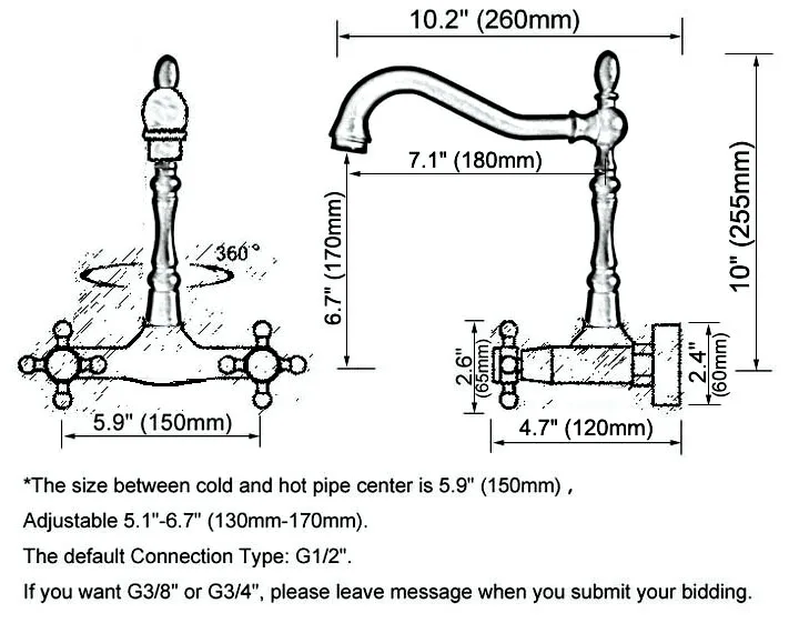 Antique Red Copper Brass Wall Mounted Two Handles Levers Bathroom Kitchen Sink Faucet Mixer Tap Swivel Spout asf859