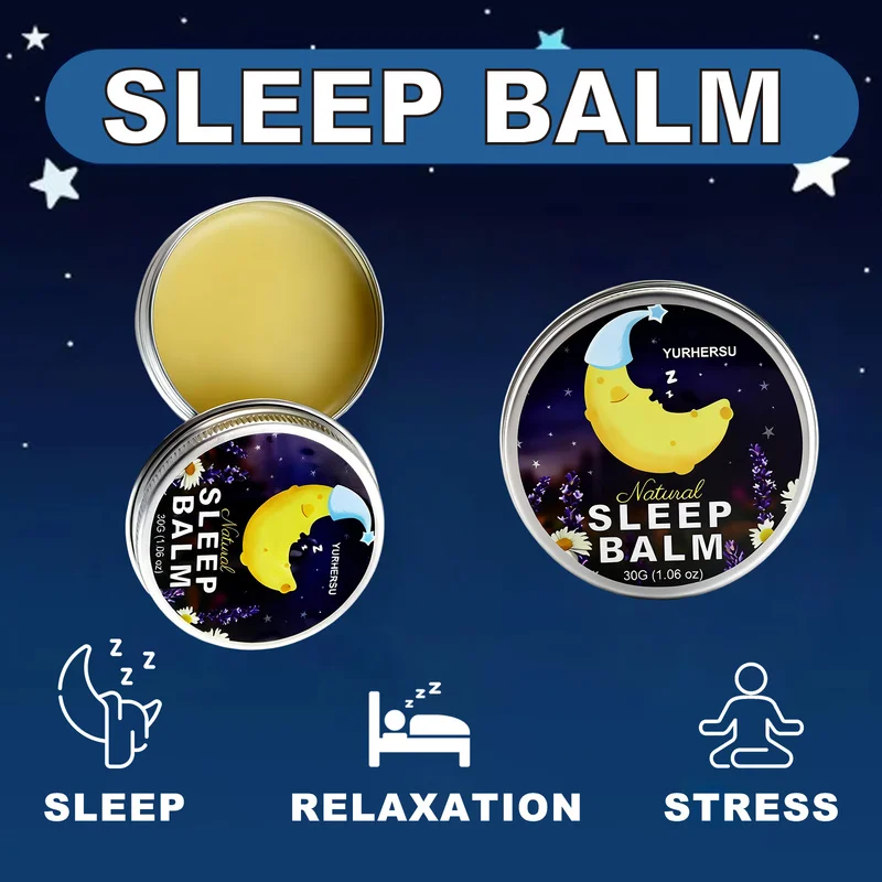 Sleep Balm 30g Calming Lavender & Chamomile Natural Sleep Aid Aromatherapy for Bedtime Stress Relief for Women Men
