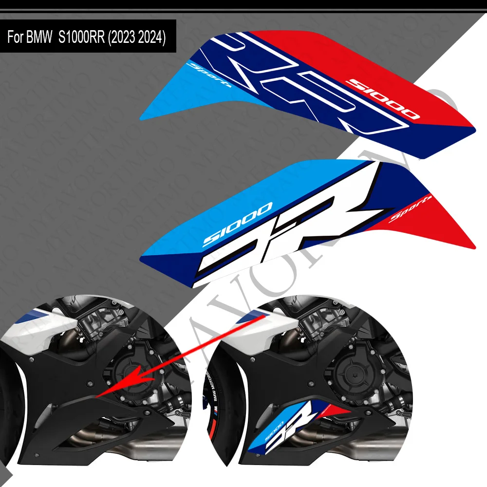 Per BMW S1000RR S 1000 RR S1000 protezione per carenatura del corpo del motociclo serbatoio adesivi per ginocchiere decalcomanie Kit 2023 2024