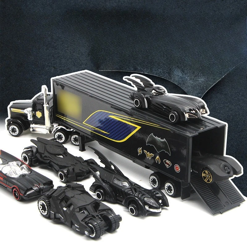 Alloy chariot set toys 6 styles with container truck children's pocket set small car
