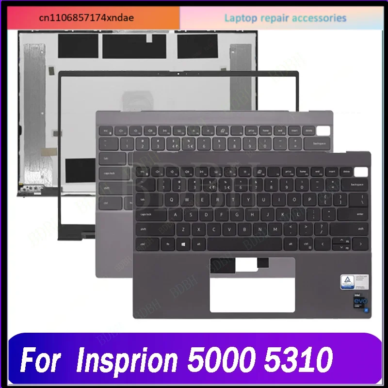 For  Rear Lid For Dell Insprion 5000 5310 Laptop LCD Back Top Cover Front Bezel Hinges Palmrest With Keyboard Touchpad 04K89P