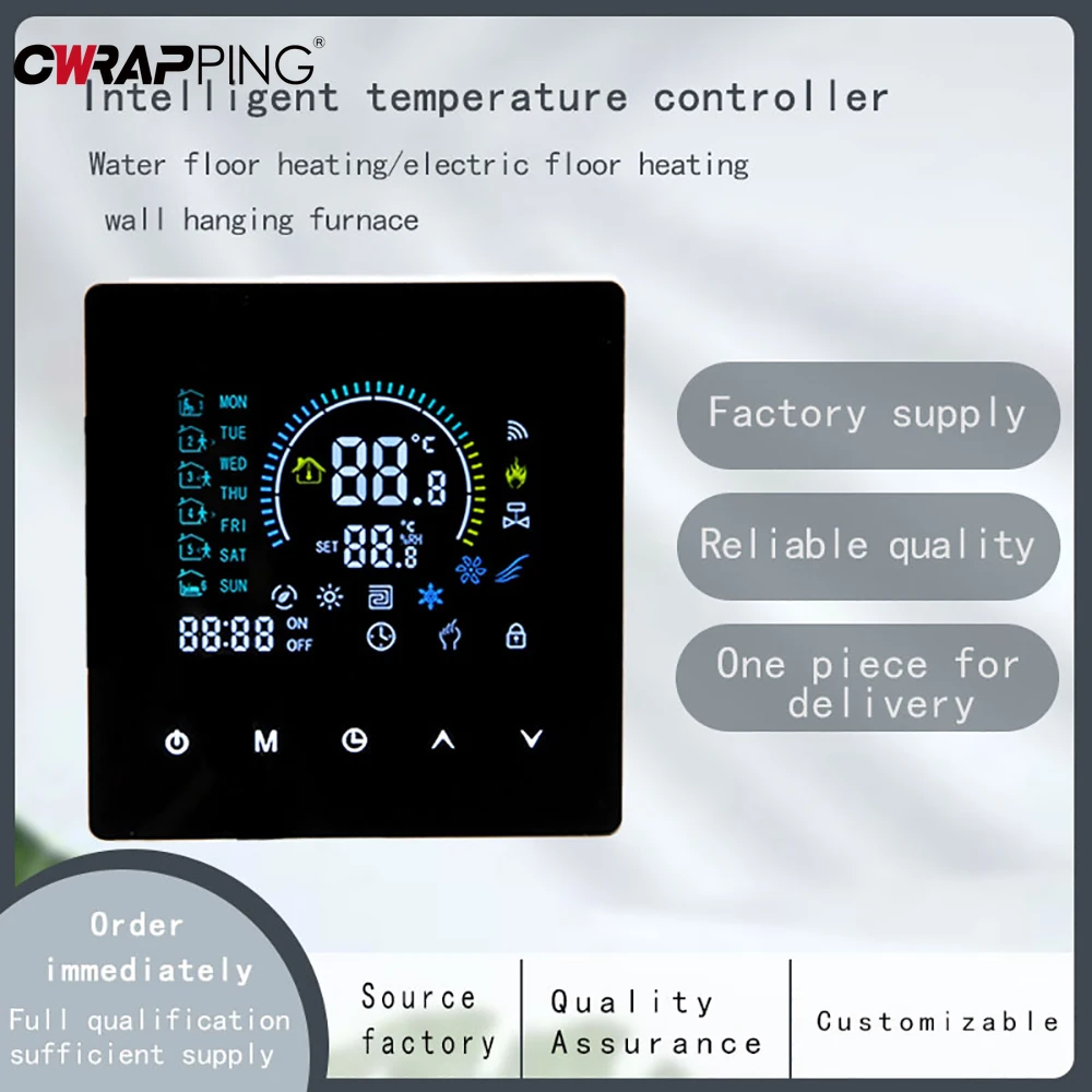 

Цифровой регулятор температуры, автоматический термостат, подогрев пола, датчик температуры Alexa Zigbee для домашнего интеллектуального инструмента