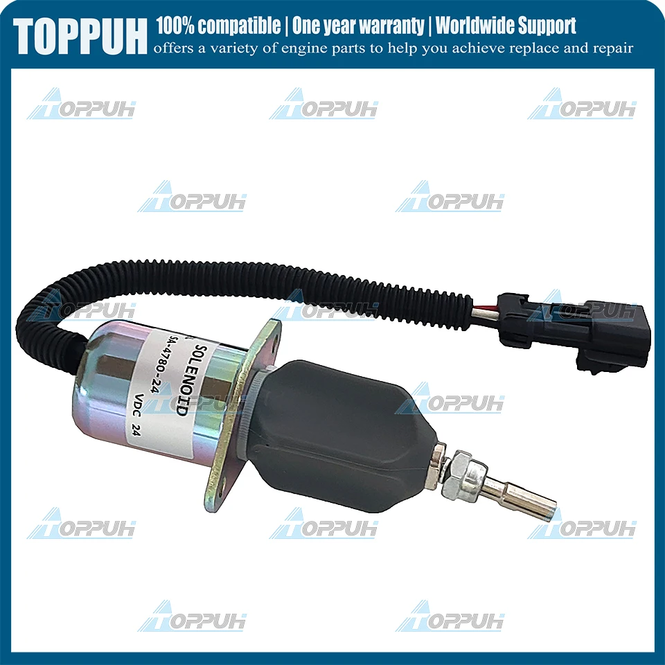 

Новый электромагнитный клапан остановки подачи топлива 24В SA-4780-24 1751ES-24A7UC9B5S5 для Woodward