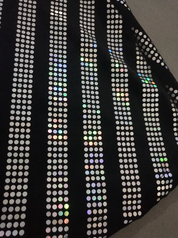 Czarny aksamit brokatowe cekiny w paski sukienka syrenka kobiety urodziny świętuj bal moda Slim Fit długie sukienki piosenkarka odzież gospodarza