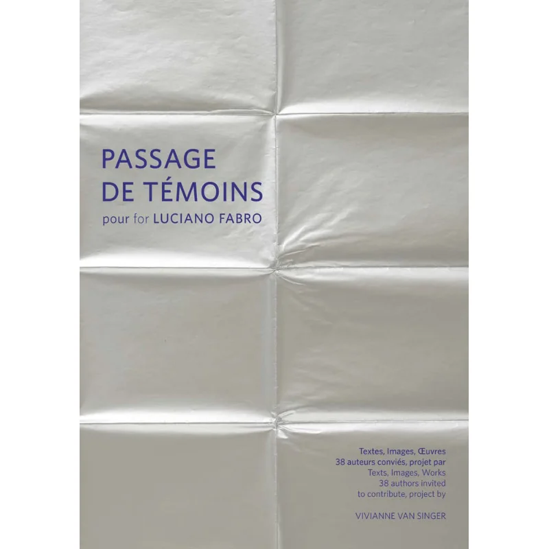 Passages De Tmoins Pour Luciano Fabro Vivianne Van Singer 5 Continents Editions 9788874399857 Book