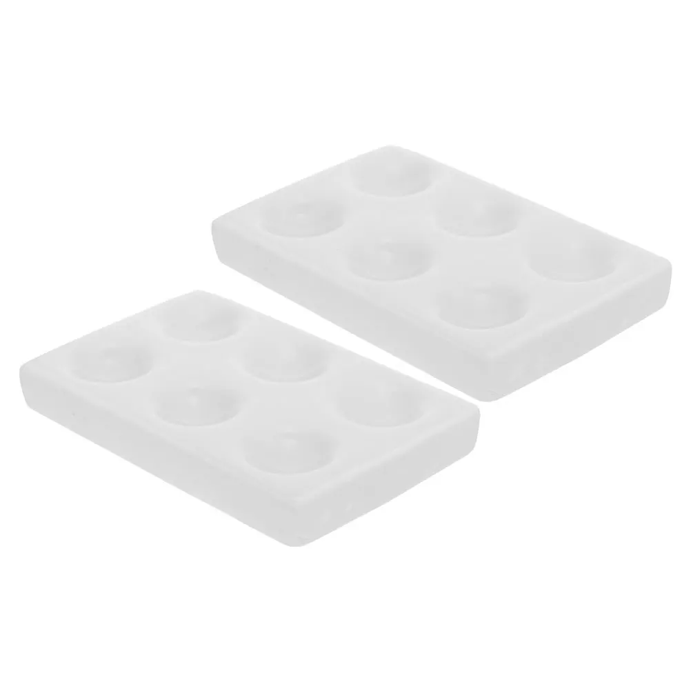 

2 Pcs Ceramic Reaction Plate Chemical Experiment Spot Porcelain Spotting Laboratory Plates for Testing Shade Guide
