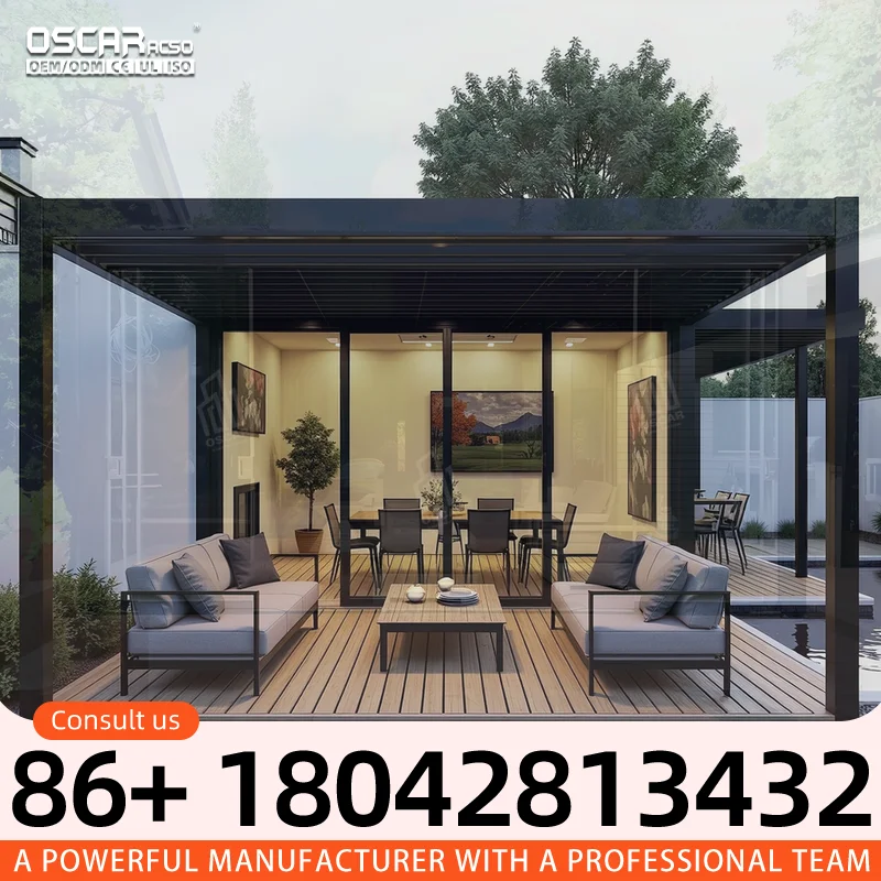Top Quality Used Aluminum Adjustable Pergola Gazebo Louvres for Sale in Arches Arbours Outdoor Garden Patio pergola
