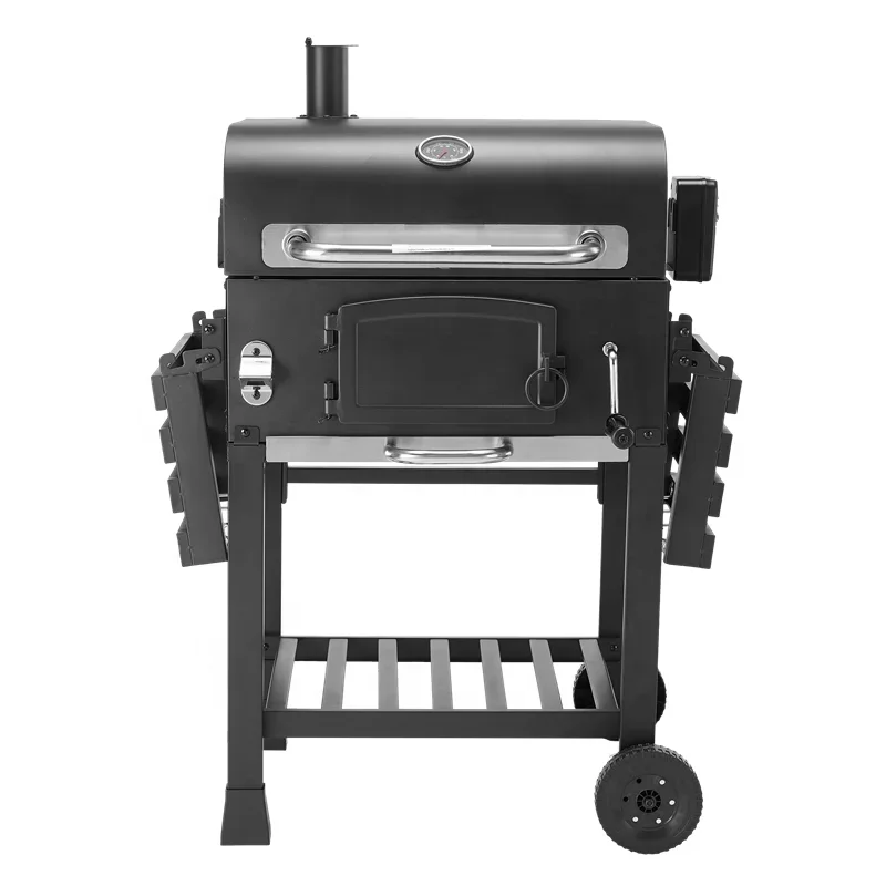 IT-7010 Outdoor Commercial Charcoal Rotisserie Rotating BBQ Grill Cast Iron Barbecue Bbq Charcoal Smokers Grill