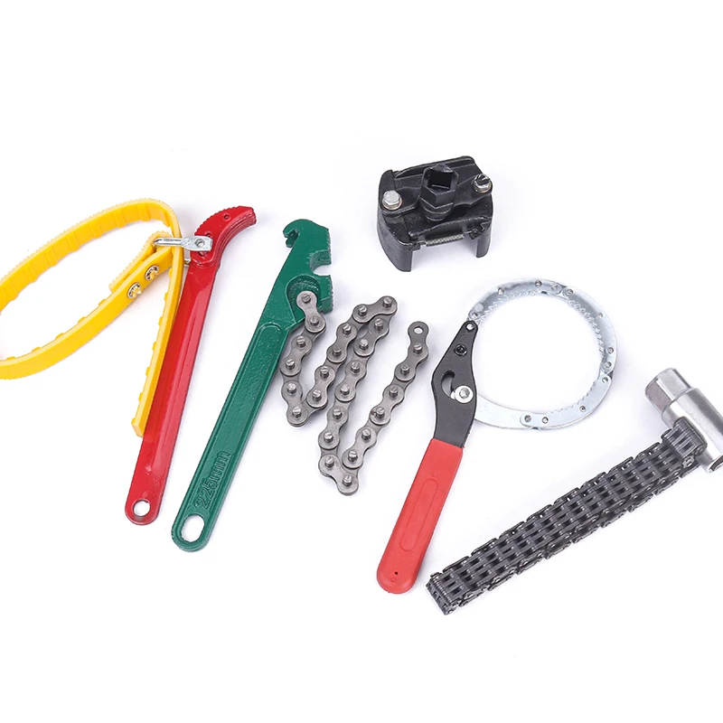 Chain Wrench Oil Filter Wrench Oil Change Tool Universal Filter Oil Grid Removal Wrench Tool