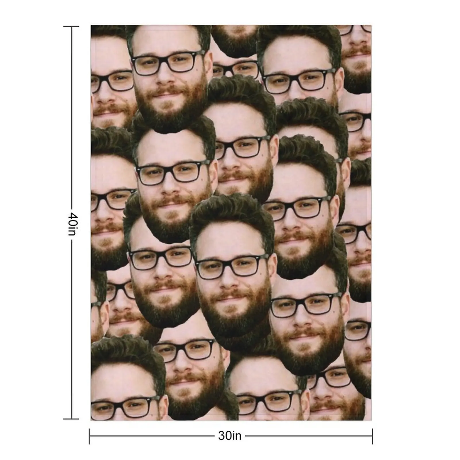 بطانية رمي رؤوس سيث روجين لسرير المصممين، بطانيات قطبية هدية شخصية عصرية #3