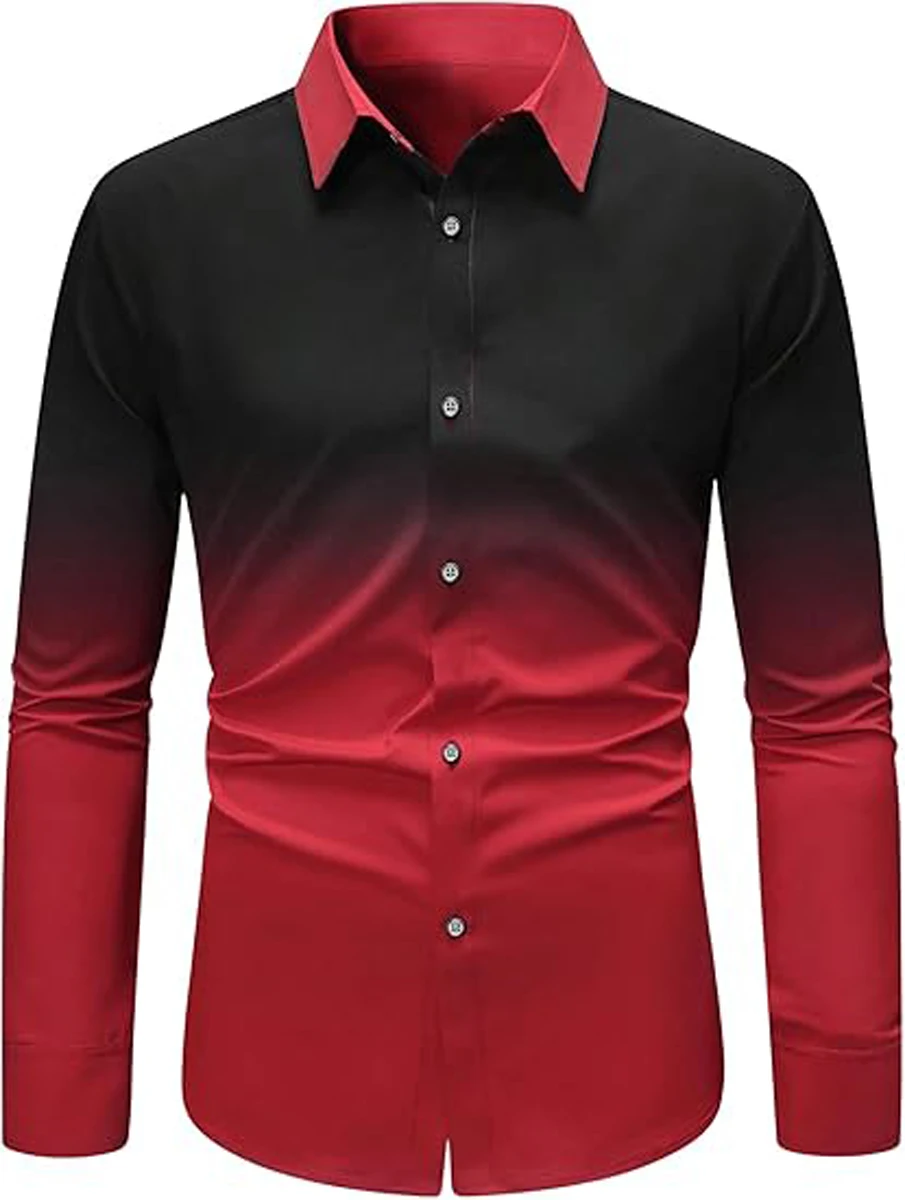 

Men's Solid Color Gradient Shirt Christmas Casual Outdoor Street Elastic Soft Summer New Style Daily T-Shirt Clothing for Men