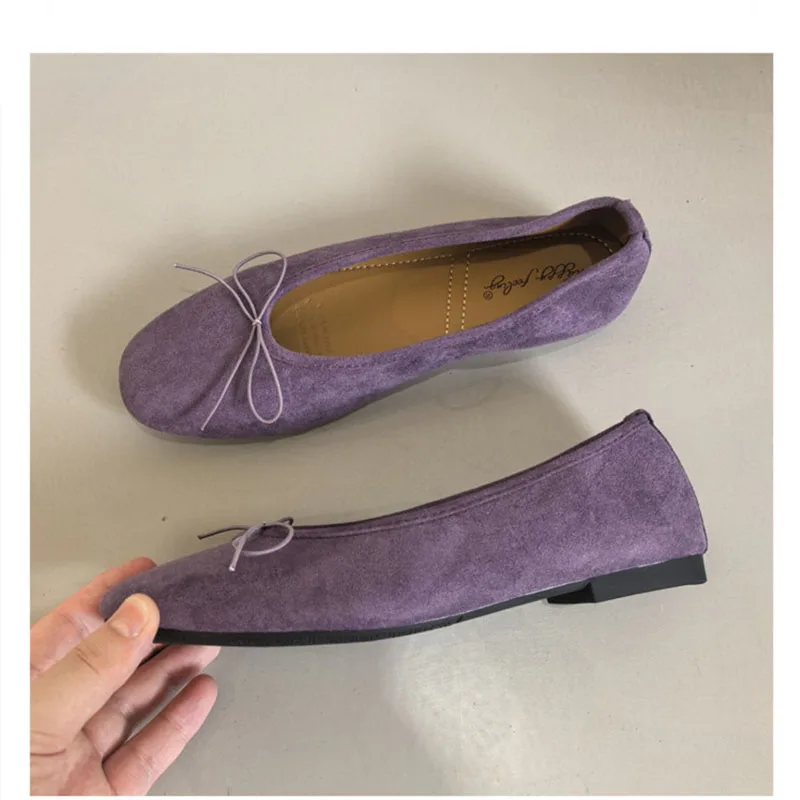 Weiche Ballerinas mit Schmetterlingsknoten, runde Zehenpartie, Damenschuhe, Slip-On-Schuhe, flache Schuhe für Damen, neu im Jahr 2026. – Detail 8