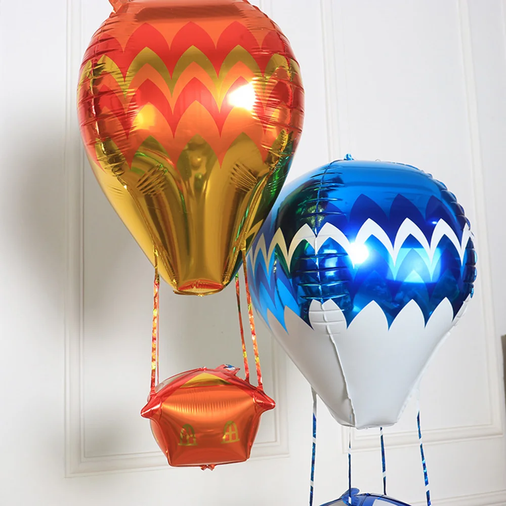 22inch 4D Hot Air Balloon Wave Hot Air Modeling Aluminum Film Balloons Wedding Kids Birthday Party Outdoor Flying Globos Decor