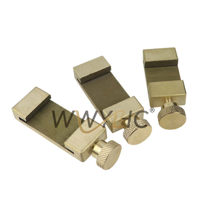 Brass Limit Block Steel Ruler Positioning Stop Scribing Locator Fit for Woodworking Measuring Tools
