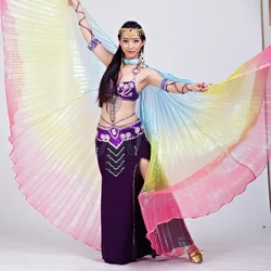 3color Butterfly Isis Wing Egyptian Oriental Dance Performance Isis Wings Prop Belly Dance Wings Wear Accessory Women with Stick
