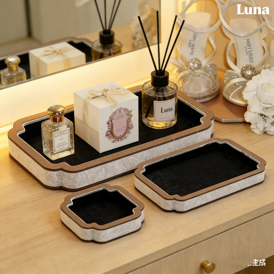 Luxury Chinese Vintage Jewelry Display Stand – Multi-Function Countertop Showcase Tray for Ring, Bracelet & Earring
