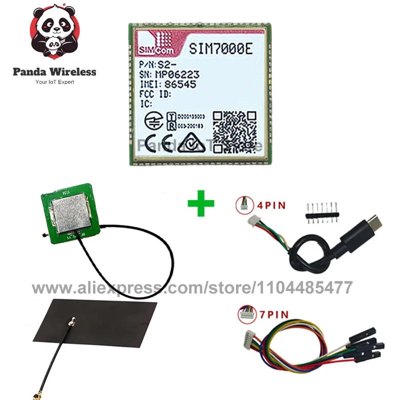 

SIMcom SIM7000E NBIOT CATM LPWA Основная плата B3/B8/B20/B28 LCC 4G M1 Подходит для SIM900 и SIM800F для Европы