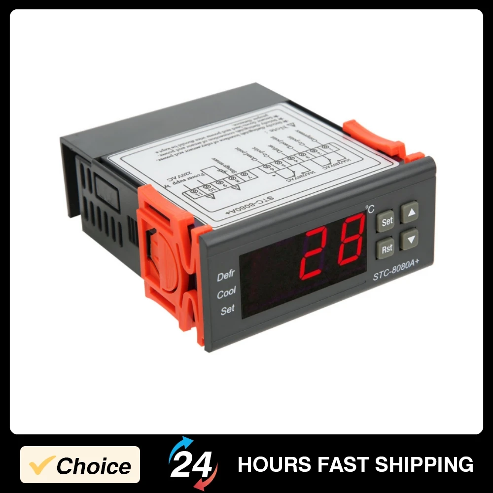 Temperature Controller Digital Thermostat Refrigerating Defrosting Temperature Controller Single Sensor Temperature Controller