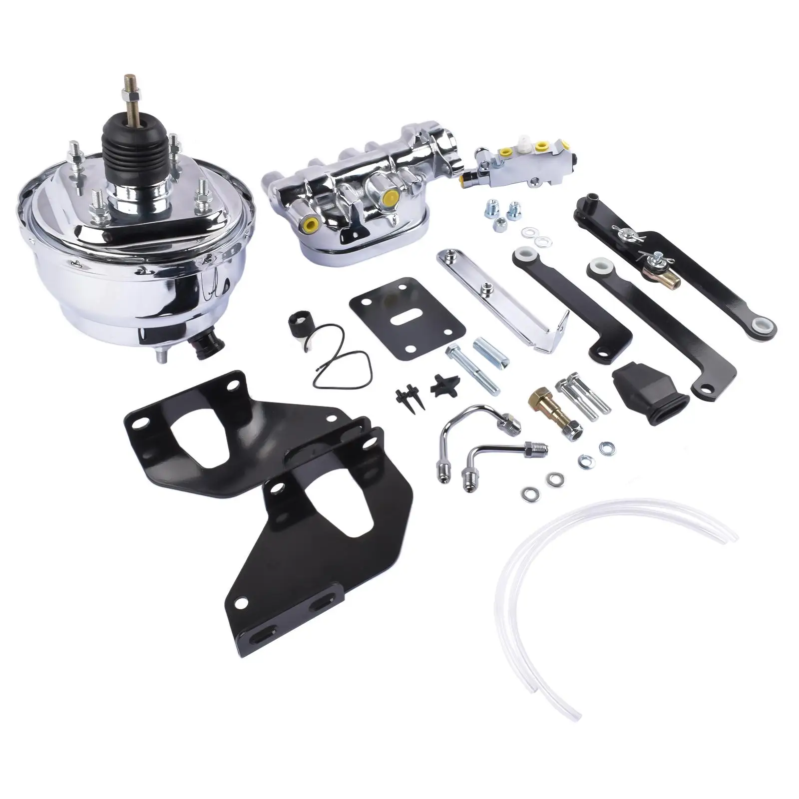 

AP01 For 1962-1974 Dodge A/B/E Body 8" Dual Power Brake Booster Conversion Kit Chrome RSRB2800SKT