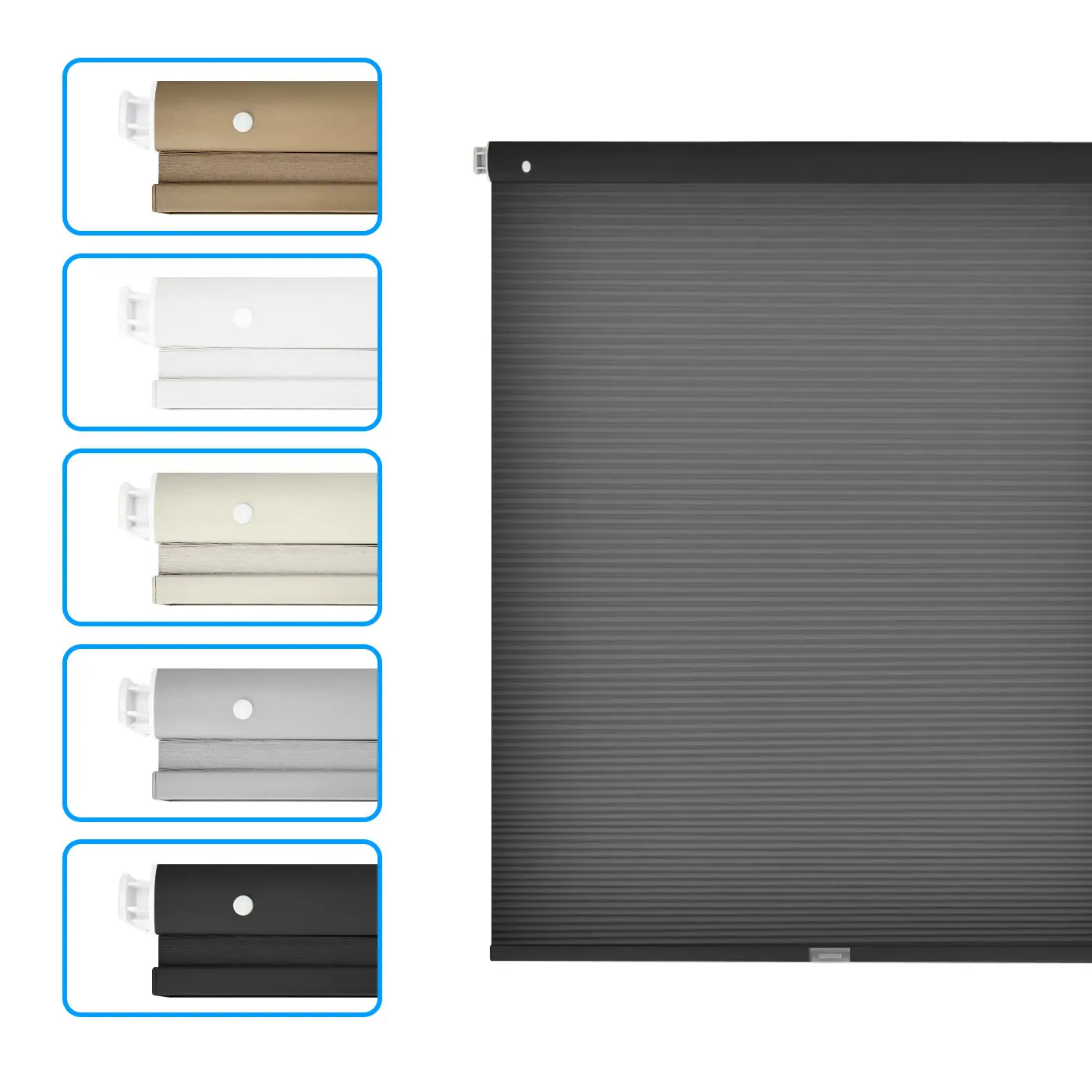 Cordless Honeycomb Shades No Drill Light Filtering Cellular Shades 38MM Color-Matched Easy to Install, Custom Size