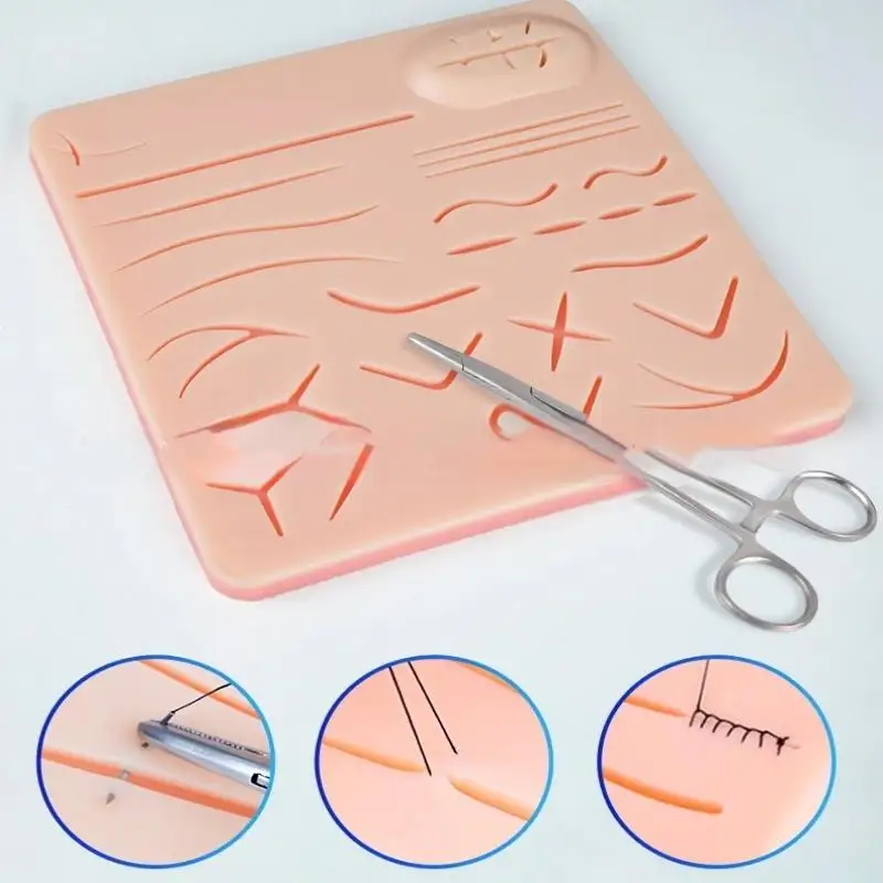 

Медицинский силиконовый тренажер для наложения швов и имитации пистолетного ранения, комплект для хирургической подготовки, детали для тренировочного инструмента