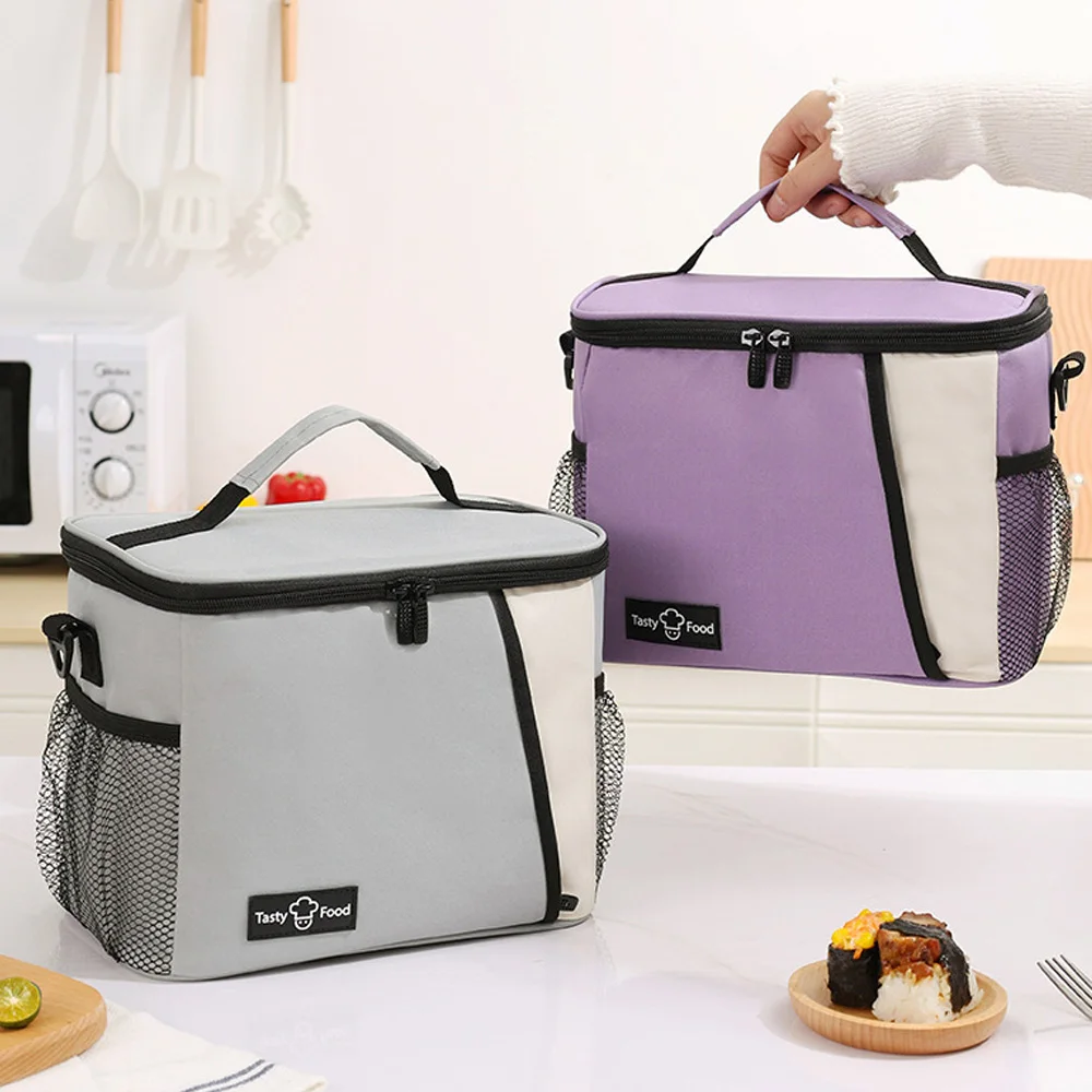 Dopamine waterproof bento bag with large capacity, can be carried across the lunch box bag, outdoor picnic PEVA ice pack, one sh